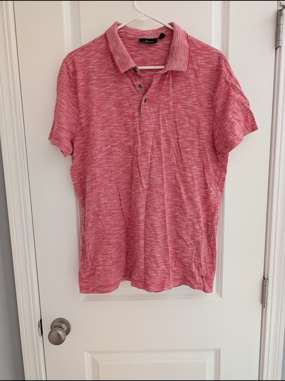 Marc Anthony Heathered Pink Short-Sleeve Polo